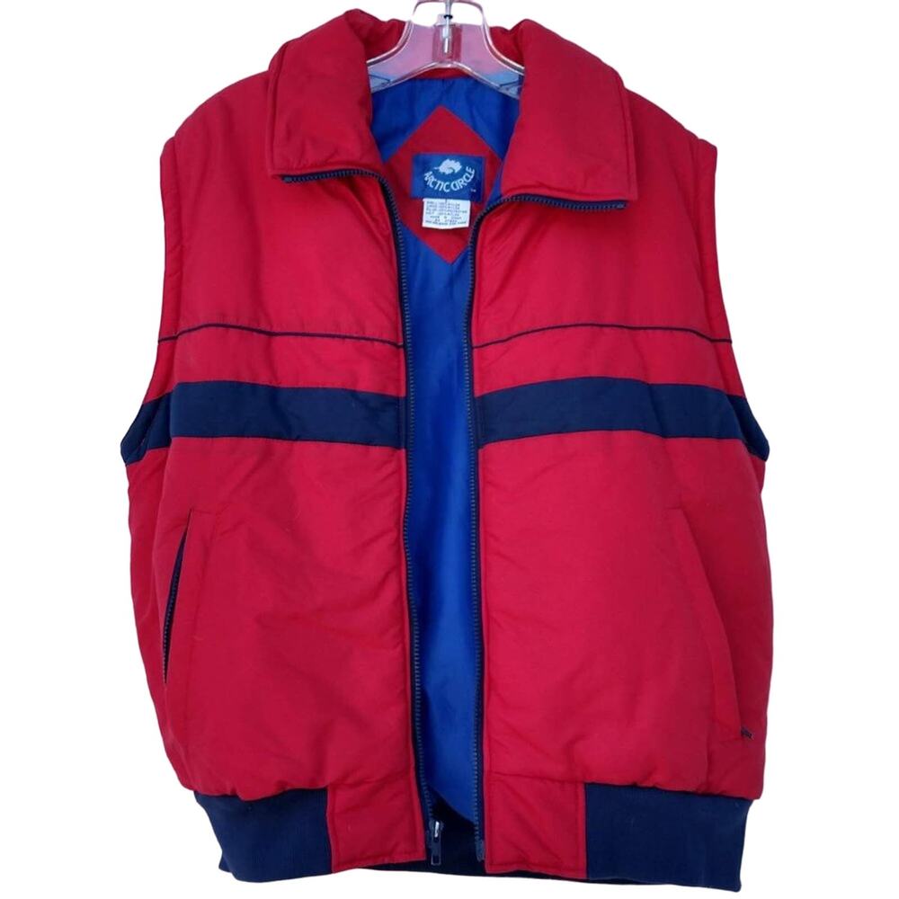 Arctic Circle Vintage Red Winter Puffer Vest-Jacket Women's Large